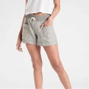 Athleta Cabo Linen 4” Short Grey Size 10